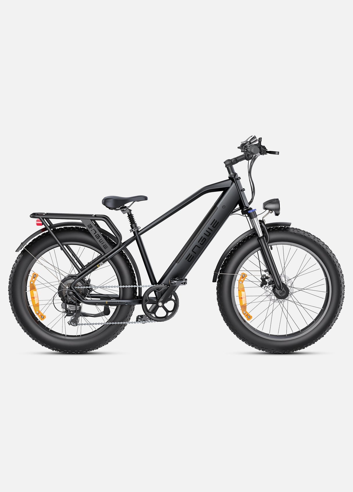 a black engwe e26 bici elettrica fat