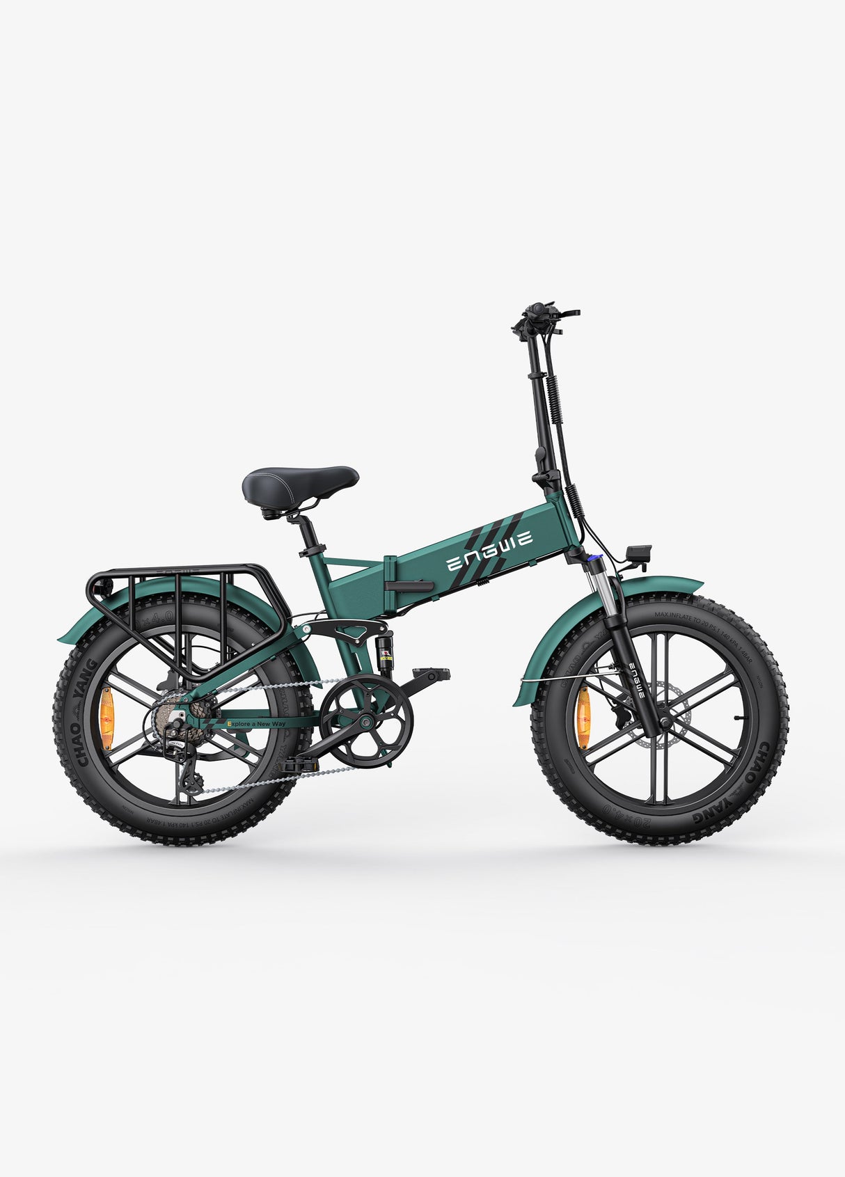 a mountain green engwe engine pro 2.0 bici elettrica con ruote grosse