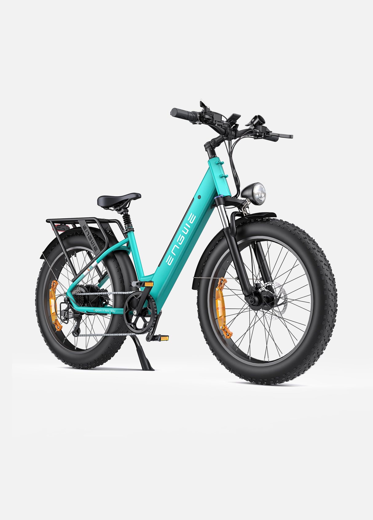 a green engwe e26 bicicletta elettrica con ruote grosse