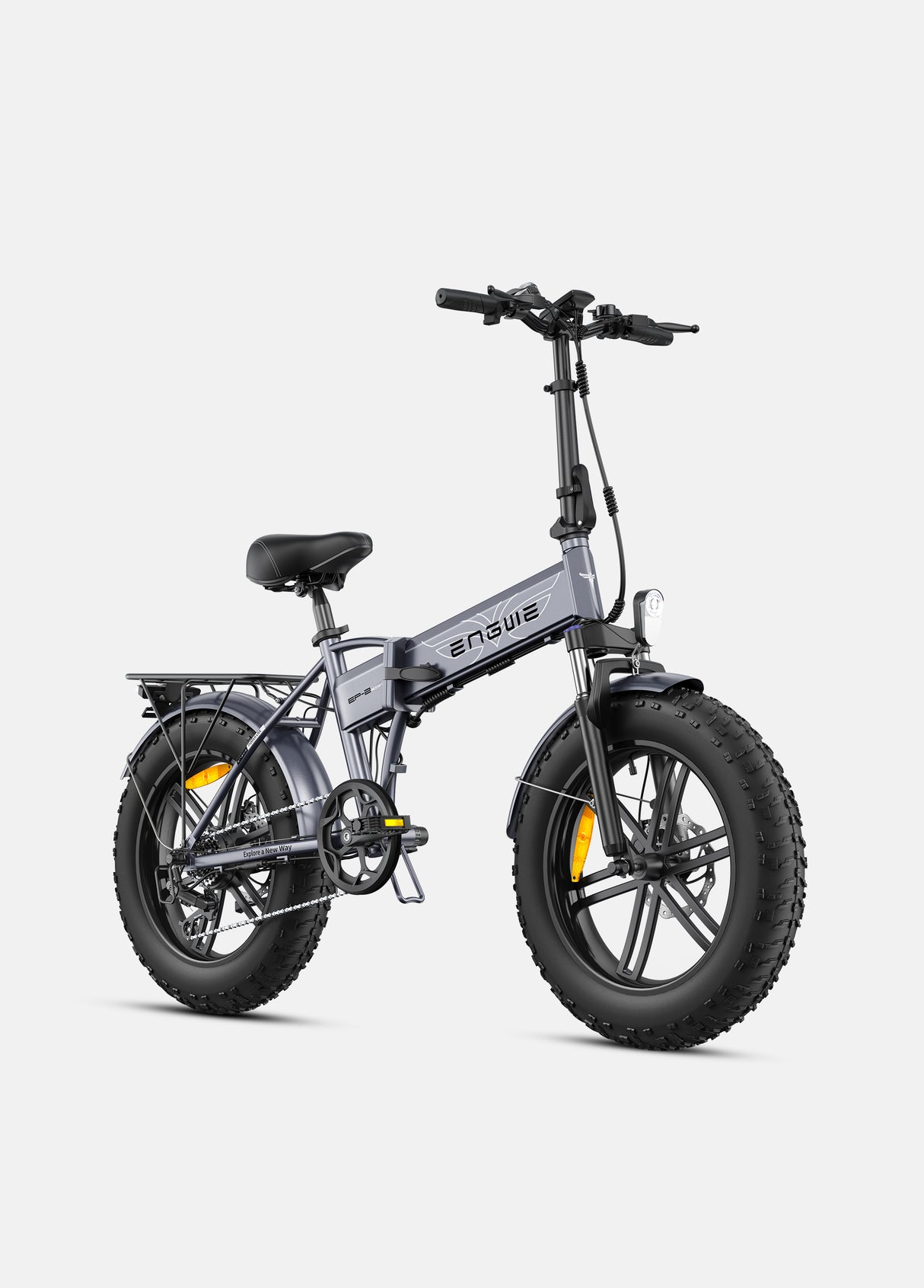a grey engwe ep-2 boost bici elettrica fat